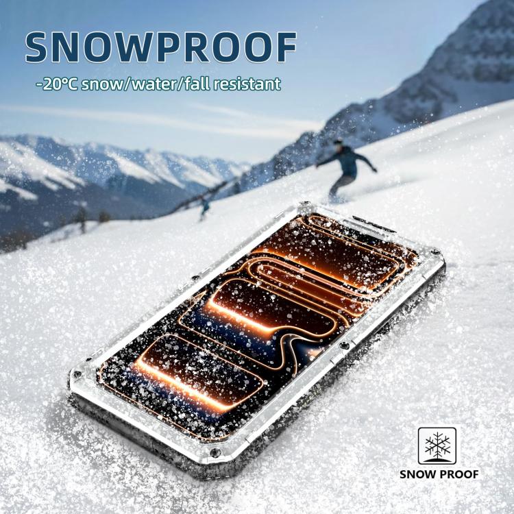 غطاء هاتف من السيليكون الهجين المعدني مقاوم لأربعة أنواع من الأضرار، لهواتف iPhone 17 Pro Max، iPhone 17 Pro، iPhone 17، iPhone Air