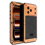 غطاء هاتف من السيليكون الهجين المعدني مقاوم لأربعة أنواع من الأضرار، لهواتف iPhone 17 Pro Max، iPhone 17 Pro، iPhone 17، iPhone Air