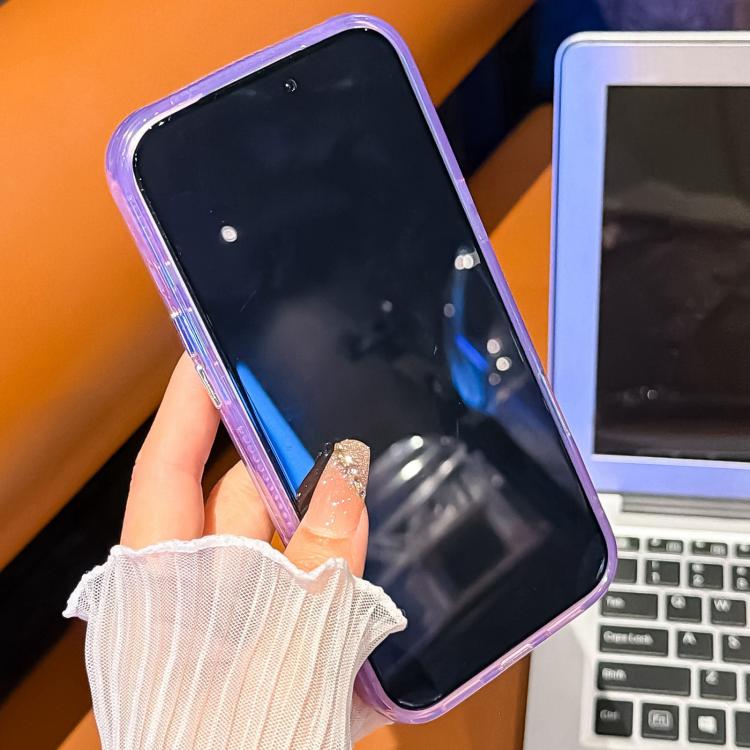 غطاء هاتف TPU مع حامل سوار بنقشة صدفة مطلية مع فيلم عدسة، لهاتف iPhone 13