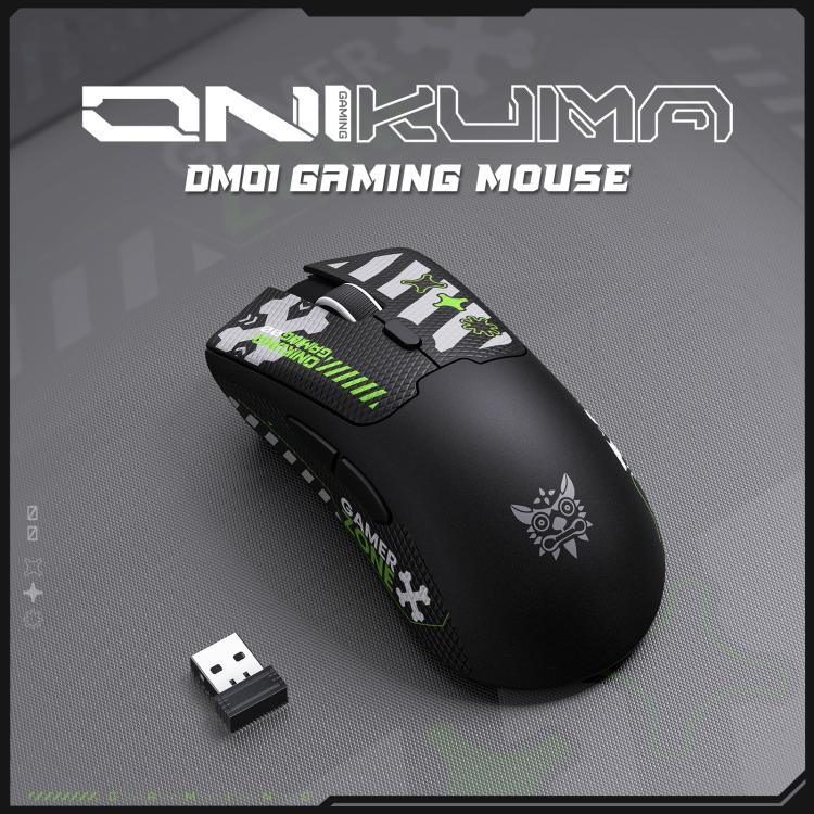فأرة ألعاب ONIKUMA DM01 بدقة 12800 DPI بثلاثة أوضاع 2.4 جيجاهرتز + بلوتوث + سلكي، DM01