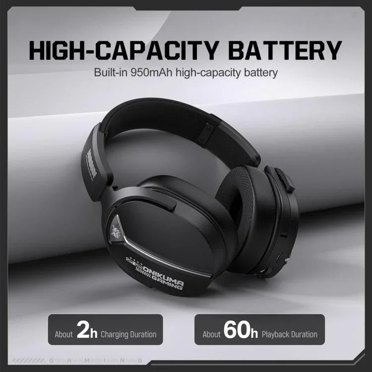 سماعة ألعاب ONIKUMA GT887 مع أربعة أوضاع، بلوتوث 2.4G سلكية / لاسلكية، GT887