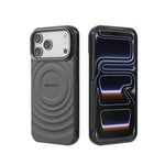 غطاء هاتف TPU مغناطيسي بنقشة موجة من BIBERCAS، لهاتف iPhone 17 Pro Max