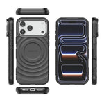 غطاء هاتف TPU مغناطيسي بنقشة موجة من BIBERCAS، لهاتف iPhone 17 Pro Max