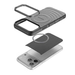 غطاء هاتف TPU مغناطيسي بنقشة موجة من BIBERCAS، لهاتف iPhone 17 Pro Max
