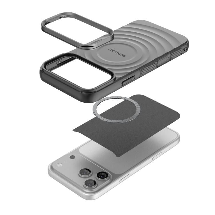 غطاء هاتف TPU مغناطيسي بنقشة موجة من BIBERCAS، لهاتف iPhone 17 Pro Max
