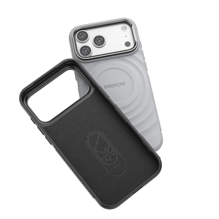 غطاء هاتف TPU مغناطيسي بنقشة موجة من BIBERCAS، لهاتف iPhone 17 Pro Max