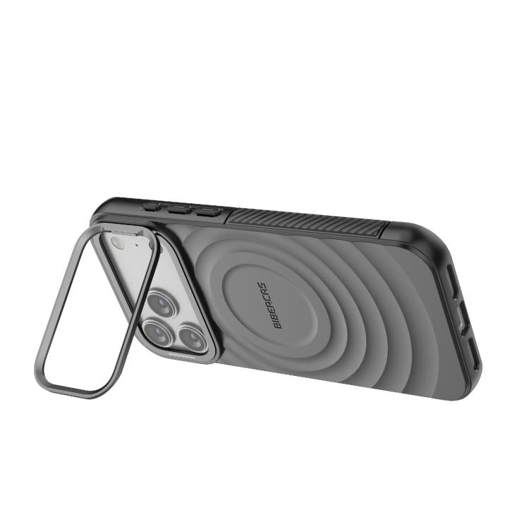 غطاء هاتف TPU مغناطيسي بنقشة موجة من BIBERCAS، لهاتف iPhone 17 Pro Max