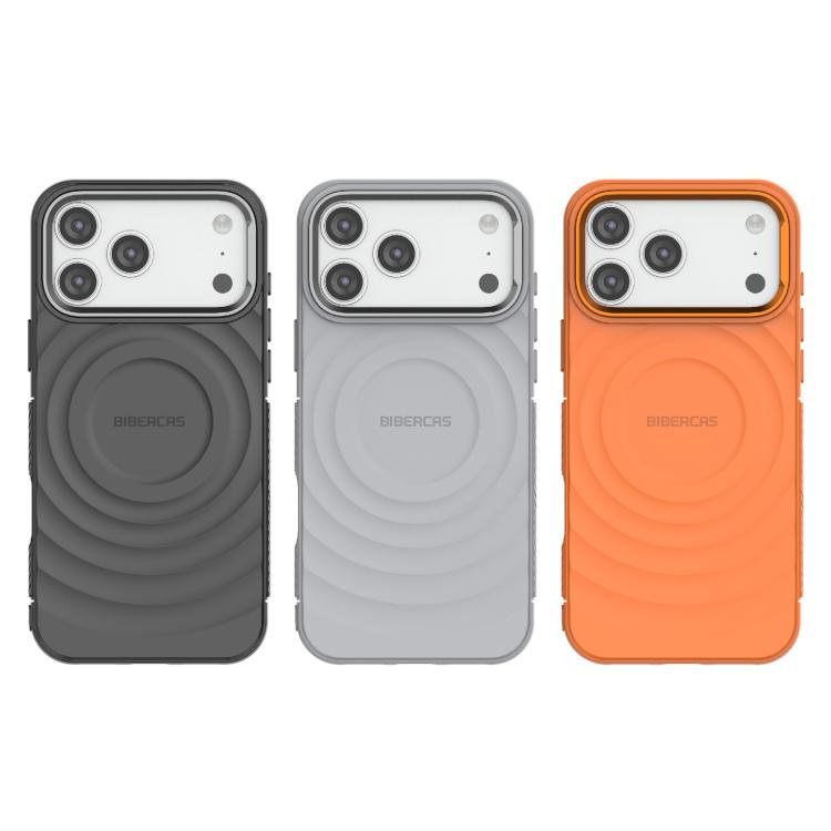 غطاء هاتف TPU مغناطيسي بنقشة موجة من BIBERCAS، لهاتف iPhone 17 Pro Max