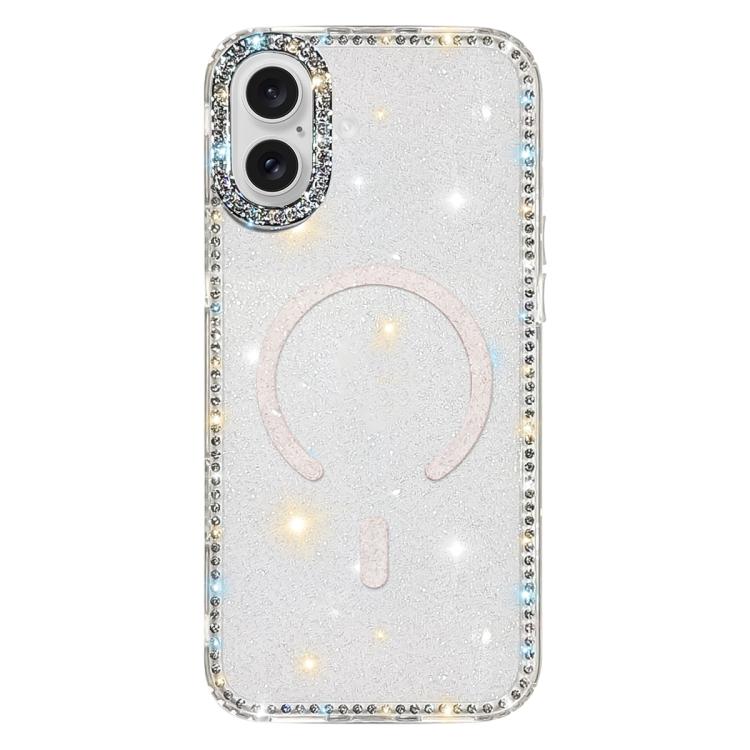 غطاء هاتف مغناطيسي هجين من TPU وPC مع تقنية IMD مزدوج الوجه مرصع بأحجار الراين، لهواتف iPhone 17 Pro Max، iPhone 17 Pro، iPhone 17، iPhone Air، iPhone 16 Pro Max، iPhone 16 Pro، iPhone 16 Plus، iPhone 16