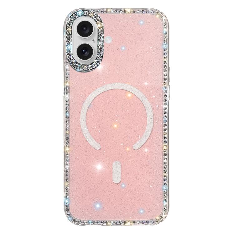 غطاء هاتف مغناطيسي هجين من TPU وPC مع تقنية IMD مزدوج الوجه مرصع بأحجار الراين، لهواتف iPhone 17 Pro Max، iPhone 17 Pro، iPhone 17، iPhone Air، iPhone 16 Pro Max، iPhone 16 Pro، iPhone 16 Plus، iPhone 16