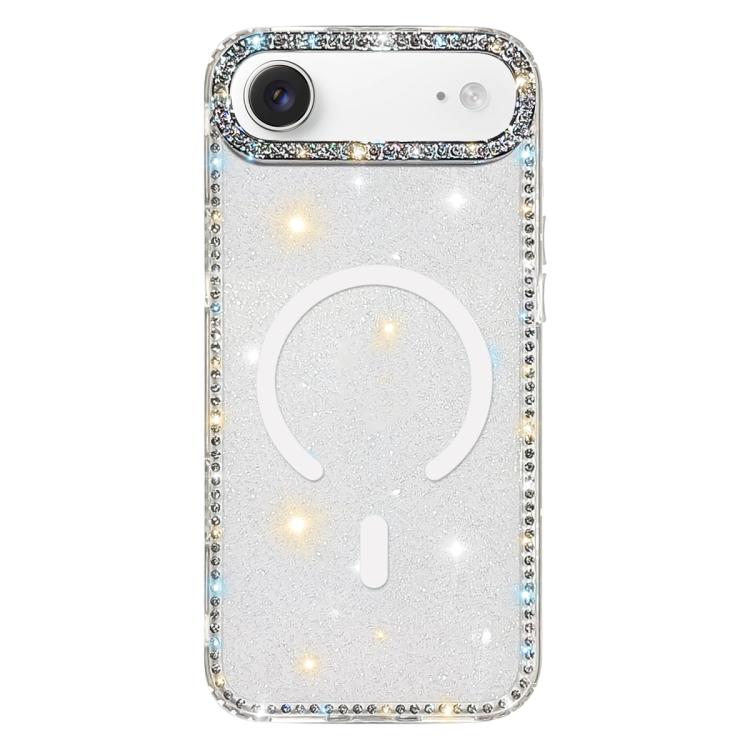 غطاء هاتف مغناطيسي هجين من TPU وPC مع تقنية IMD مزدوج الوجه مرصع بأحجار الراين، لهواتف iPhone 17 Pro Max، iPhone 17 Pro، iPhone 17، iPhone Air، iPhone 16 Pro Max، iPhone 16 Pro، iPhone 16 Plus، iPhone 16