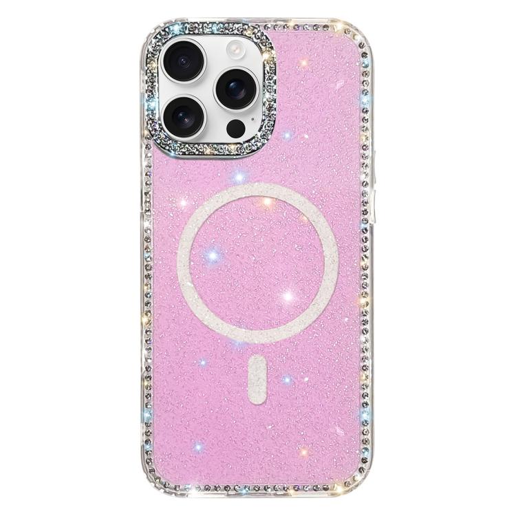 غطاء هاتف مغناطيسي هجين من TPU وPC مع تقنية IMD مزدوج الوجه مرصع بأحجار الراين، لهواتف iPhone 17 Pro Max، iPhone 17 Pro، iPhone 17، iPhone Air، iPhone 16 Pro Max، iPhone 16 Pro، iPhone 16 Plus، iPhone 16