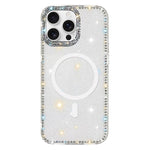 غطاء هاتف مغناطيسي هجين من TPU وPC مع تقنية IMD مزدوج الوجه مرصع بأحجار الراين، لهواتف iPhone 17 Pro Max، iPhone 17 Pro، iPhone 17، iPhone Air، iPhone 16 Pro Max، iPhone 16 Pro، iPhone 16 Plus، iPhone 16