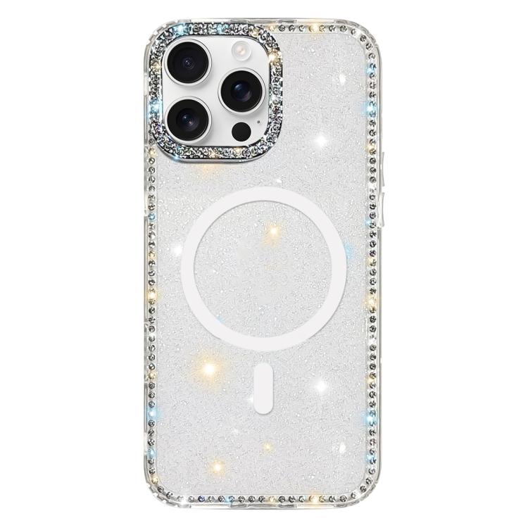غطاء هاتف مغناطيسي هجين من TPU وPC مع تقنية IMD مزدوج الوجه مرصع بأحجار الراين، لهواتف iPhone 17 Pro Max، iPhone 17 Pro، iPhone 17، iPhone Air، iPhone 16 Pro Max، iPhone 16 Pro، iPhone 16 Plus، iPhone 16