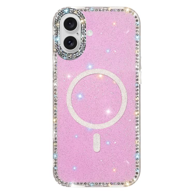 غطاء هاتف مغناطيسي هجين من TPU وPC مع تقنية IMD مزدوج الوجه مرصع بأحجار الراين، لهواتف iPhone 17 Pro Max، iPhone 17 Pro، iPhone 17، iPhone Air، iPhone 16 Pro Max، iPhone 16 Pro، iPhone 16 Plus، iPhone 16