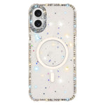 غطاء هاتف مغناطيسي هجين من TPU وPC مع تقنية IMD مزدوج الوجه مرصع بأحجار الراين، لهواتف iPhone 17 Pro Max، iPhone 17 Pro، iPhone 17، iPhone Air، iPhone 16 Pro Max، iPhone 16 Pro، iPhone 16 Plus، iPhone 16