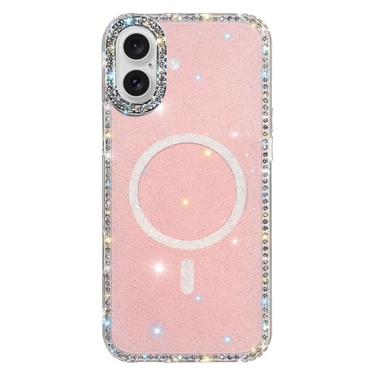 غطاء هاتف مغناطيسي هجين من TPU وPC مع تقنية IMD مزدوج الوجه مرصع بأحجار الراين، لهواتف iPhone 17 Pro Max، iPhone 17 Pro، iPhone 17، iPhone Air، iPhone 16 Pro Max، iPhone 16 Pro، iPhone 16 Plus، iPhone 16