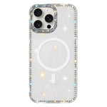 غطاء هاتف مغناطيسي هجين من TPU وPC مع تقنية IMD مزدوج الوجه مرصع بأحجار الراين، لهواتف iPhone 15 Pro Max، iPhone 15 Pro، iPhone 15، iPhone 14، iPhone 14 Pro، iPhone 14 Pro Max، iPhone 13 Pro Max، iPhone 13 Pro