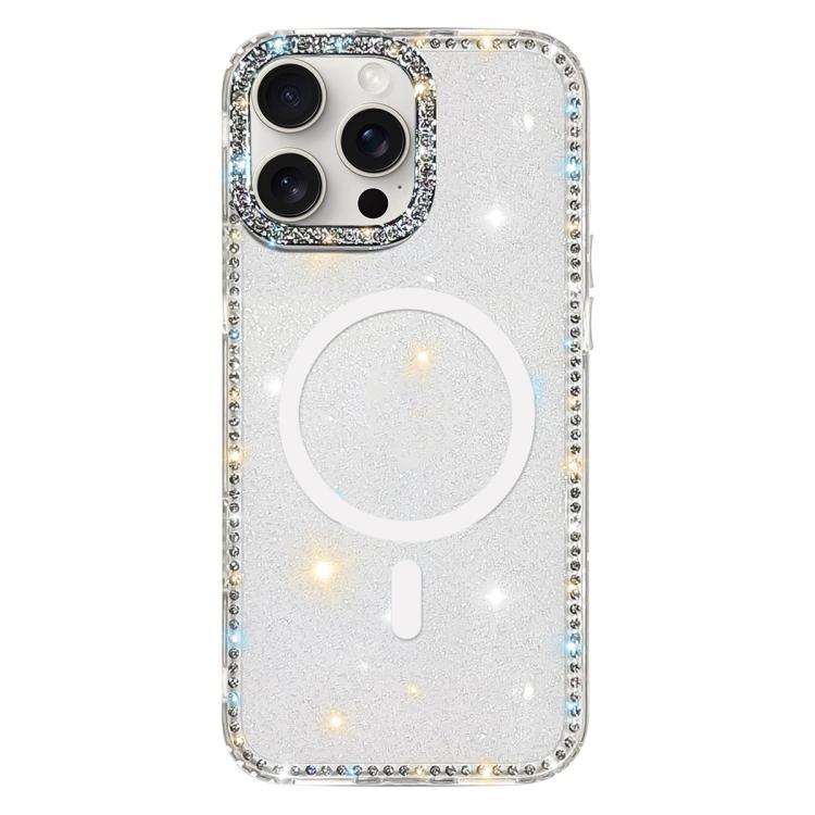 غطاء هاتف مغناطيسي هجين من TPU وPC مع تقنية IMD مزدوج الوجه مرصع بأحجار الراين، لهواتف iPhone 15 Pro Max، iPhone 15 Pro، iPhone 15، iPhone 14، iPhone 14 Pro، iPhone 14 Pro Max، iPhone 13 Pro Max، iPhone 13 Pro