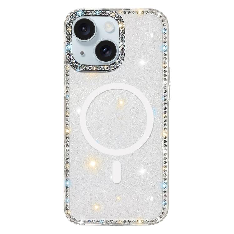 غطاء هاتف مغناطيسي هجين من TPU وPC مع تقنية IMD مزدوج الوجه مرصع بأحجار الراين، لهواتف iPhone 15 Pro Max، iPhone 15 Pro، iPhone 15، iPhone 14، iPhone 14 Pro، iPhone 14 Pro Max، iPhone 13 Pro Max، iPhone 13 Pro