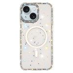 غطاء هاتف مغناطيسي هجين من TPU وPC مع تقنية IMD مزدوج الوجه مرصع بأحجار الراين، لهواتف iPhone 15 Pro Max، iPhone 15 Pro، iPhone 15، iPhone 14، iPhone 14 Pro، iPhone 14 Pro Max، iPhone 13 Pro Max، iPhone 13 Pro