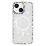 غطاء هاتف مغناطيسي هجين من TPU وPC مع تقنية IMD مزدوج الوجه مرصع بأحجار الراين، لهواتف iPhone 15 Pro Max، iPhone 15 Pro، iPhone 15، iPhone 14، iPhone 14 Pro، iPhone 14 Pro Max، iPhone 13 Pro Max، iPhone 13 Pro