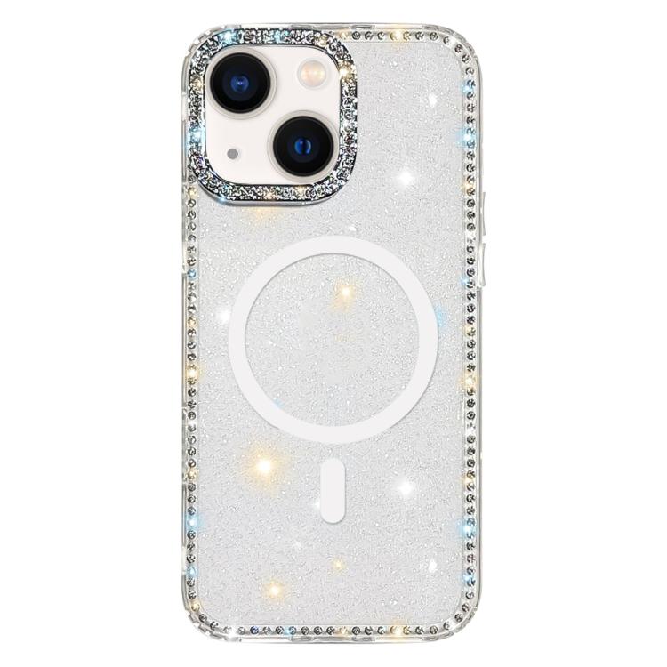 غطاء هاتف مغناطيسي هجين من TPU وPC مع تقنية IMD مزدوج الوجه مرصع بأحجار الراين، لهواتف iPhone 15 Pro Max، iPhone 15 Pro، iPhone 15، iPhone 14، iPhone 14 Pro، iPhone 14 Pro Max، iPhone 13 Pro Max، iPhone 13 Pro
