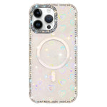 غطاء هاتف مغناطيسي هجين من TPU وPC مع تقنية IMD مزدوج الوجه مرصع بأحجار الراين، لهواتف iPhone 15 Pro Max، iPhone 15 Pro، iPhone 15، iPhone 14، iPhone 14 Pro، iPhone 14 Pro Max، iPhone 13 Pro Max، iPhone 13 Pro
