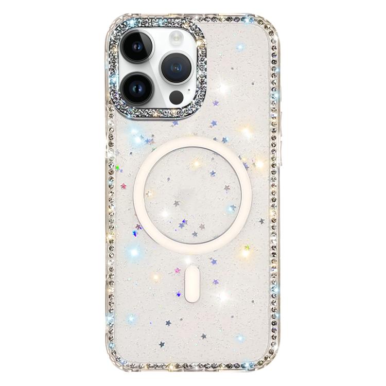 غطاء هاتف مغناطيسي هجين من TPU وPC مع تقنية IMD مزدوج الوجه مرصع بأحجار الراين، لهواتف iPhone 15 Pro Max، iPhone 15 Pro، iPhone 15، iPhone 14، iPhone 14 Pro، iPhone 14 Pro Max، iPhone 13 Pro Max، iPhone 13 Pro