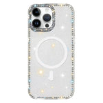 غطاء هاتف مغناطيسي هجين من TPU وPC مع تقنية IMD مزدوج الوجه مرصع بأحجار الراين، لهواتف iPhone 15 Pro Max، iPhone 15 Pro، iPhone 15، iPhone 14، iPhone 14 Pro، iPhone 14 Pro Max، iPhone 13 Pro Max، iPhone 13 Pro