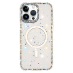 غطاء هاتف مغناطيسي هجين من TPU وPC مع تقنية IMD مزدوج الوجه مرصع بأحجار الراين، لهواتف iPhone 15 Pro Max، iPhone 15 Pro، iPhone 15، iPhone 14، iPhone 14 Pro، iPhone 14 Pro Max، iPhone 13 Pro Max، iPhone 13 Pro