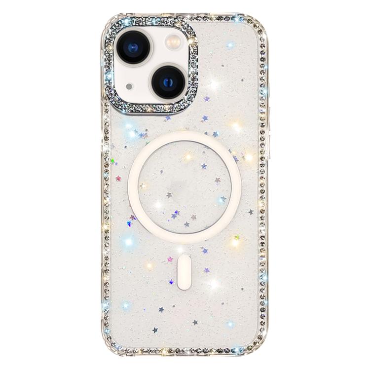 حافظة هاتف هجينة من TPU وPC مع حجر الراين على الجانبين وتقنية IMD، لهاتف iPhone 13