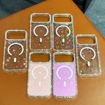 غطاء هاتف مغناطيسي هجين من TPU وPC مع تقنية IMD مزدوج الوجه مرصع بأحجار الراين، لهواتف iPhone 17 Pro Max، iPhone 17 Pro، iPhone 17، iPhone Air، iPhone 16 Pro Max، iPhone 16 Pro، iPhone 16 Plus، iPhone 16