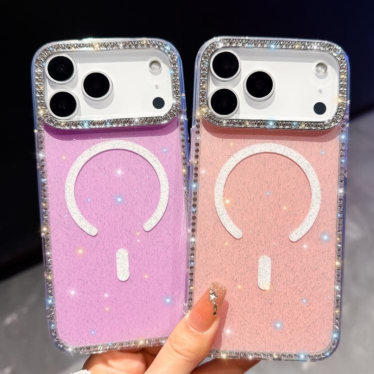 غطاء هاتف مغناطيسي هجين من TPU وPC مع تقنية IMD مزدوج الوجه مرصع بأحجار الراين، لهواتف iPhone 17 Pro Max، iPhone 17 Pro، iPhone 17، iPhone Air، iPhone 16 Pro Max، iPhone 16 Pro، iPhone 16 Plus، iPhone 16
