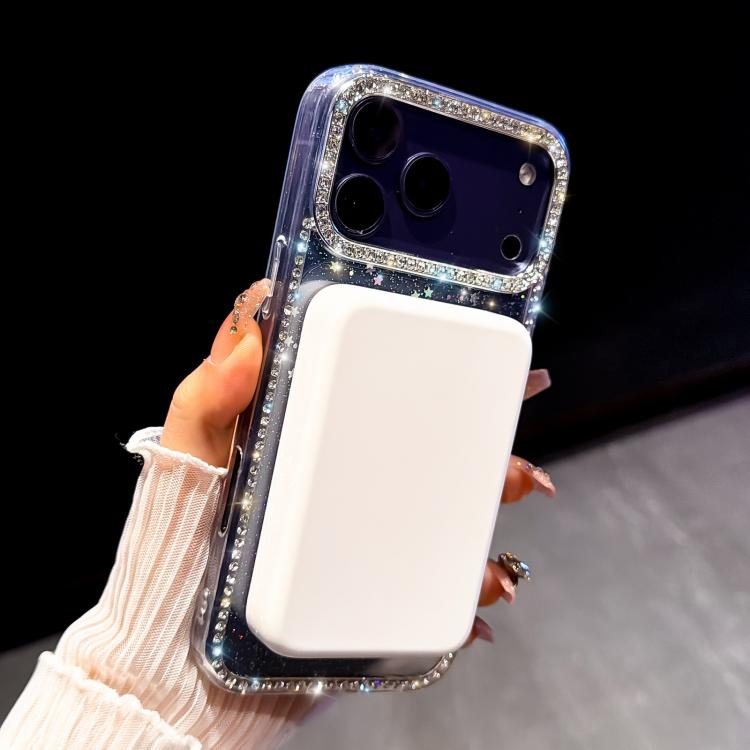 غطاء هاتف مغناطيسي هجين من TPU وPC مع تقنية IMD مزدوج الوجه مرصع بأحجار الراين، لهواتف iPhone 17 Pro Max، iPhone 17 Pro، iPhone 17، iPhone Air، iPhone 16 Pro Max، iPhone 16 Pro، iPhone 16 Plus، iPhone 16