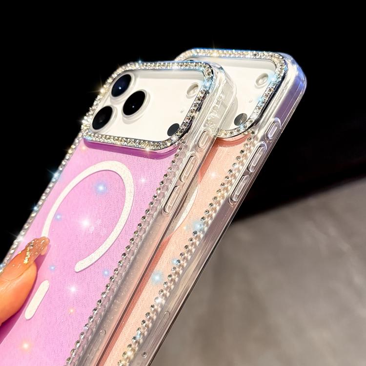 حافظة هاتف هجينة من TPU وPC مع حجر الراين على الجانبين وتقنية IMD، لهاتف iPhone 13