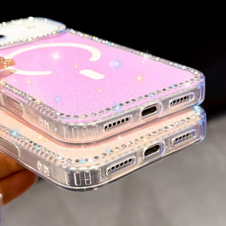 غطاء هاتف مغناطيسي هجين من TPU وPC مع تقنية IMD مزدوج الوجه مرصع بأحجار الراين، لهواتف iPhone 15 Pro Max، iPhone 15 Pro، iPhone 15، iPhone 14، iPhone 14 Pro، iPhone 14 Pro Max، iPhone 13 Pro Max، iPhone 13 Pro