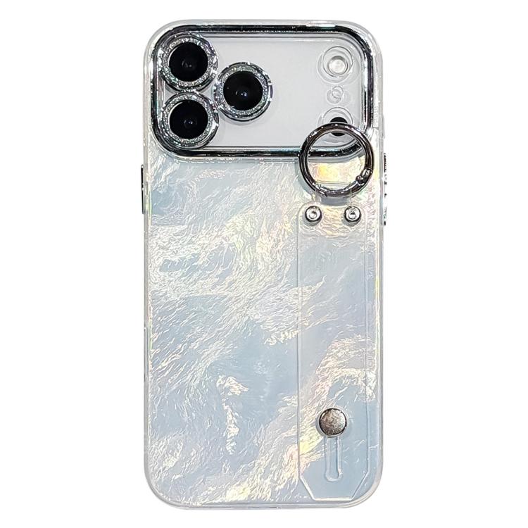 غطاء هاتف TPU مع حامل سوار بنسيج معدني يشبه الرقائق مطلي مع فيلم عدسة، لهواتف iPhone 17 Pro Max، iPhone 17 Pro، iPhone 17، iPhone Air، iPhone 16 Pro Max، iPhone 16 Pro، iPhone 16 Plus، iPhone 16، iPhone 15 Pro Max