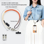 كابل شحن متعدد الوظائف Type-C إلى Type-C مع حزام هاتف قابل للتعديل من MOCOME W3