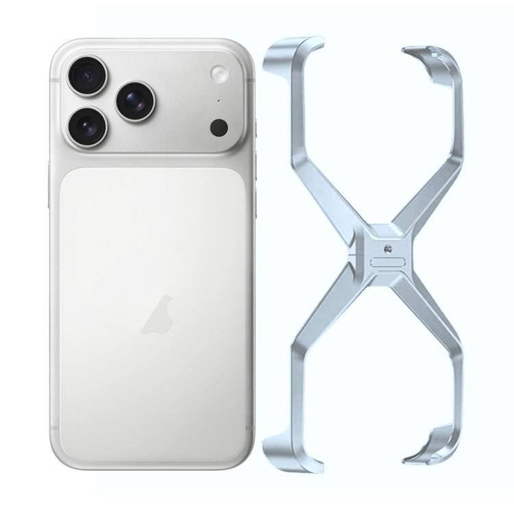 غطاء هاتف معدني بدون إطار على شكل X، لهواتف iPhone 17 Pro Max، iPhone 17 Pro