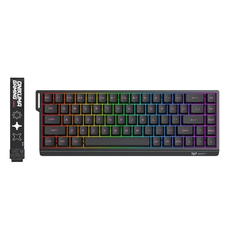 ONIKUMA MT603 لوحة مفاتيح ألعاب مغناطيسية ثلاثية الوضع مع 68 مفتاح RGB، MT603