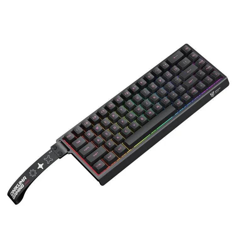 ONIKUMA MT603 لوحة مفاتيح ألعاب مغناطيسية ثلاثية الوضع مع 68 مفتاح RGB، MT603
