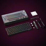 ONIKUMA MT603 لوحة مفاتيح ألعاب مغناطيسية ثلاثية الوضع مع 68 مفتاح RGB، MT603