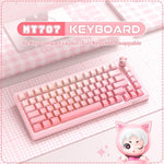 ONIKUMA MT707 لوحة مفاتيح ألعاب ميكانيكية ثلاثية الوضع مع 82 مفتاح RGB