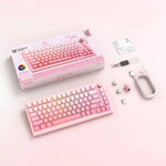 ONIKUMA MT707 لوحة مفاتيح ألعاب ميكانيكية ثلاثية الوضع مع 82 مفتاح RGB