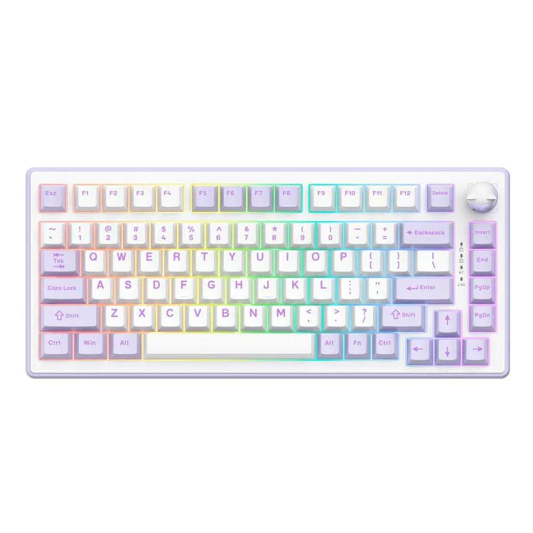 ONIKUMA MT707 لوحة مفاتيح ألعاب ميكانيكية ثلاثية الوضع مع 82 مفتاح RGB