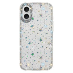 غطاء هاتف هجين من TPU وPC مع تقنية IMD على الوجهين مزين بأحجار الراين، لهواتف iPhone 17 Pro Max، iPhone 17 Pro، iPhone 17، iPhone Air، iPhone 16 Pro Max، iPhone 16 Pro، iPhone 16 Plus، iPhone 16