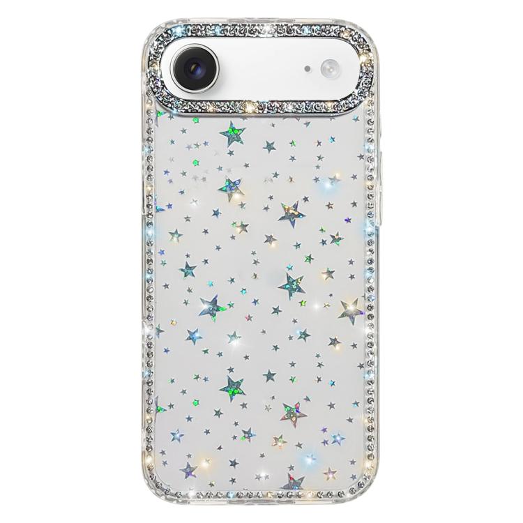 غطاء هاتف هجين من TPU وPC مع تقنية IMD على الوجهين مزين بأحجار الراين، لهواتف iPhone 17 Pro Max، iPhone 17 Pro، iPhone 17، iPhone Air، iPhone 16 Pro Max، iPhone 16 Pro، iPhone 16 Plus، iPhone 16