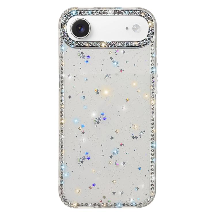 غطاء هاتف هجين من TPU وPC مع تقنية IMD على الوجهين مزين بأحجار الراين، لهواتف iPhone 17 Pro Max، iPhone 17 Pro، iPhone 17، iPhone Air، iPhone 16 Pro Max، iPhone 16 Pro، iPhone 16 Plus، iPhone 16
