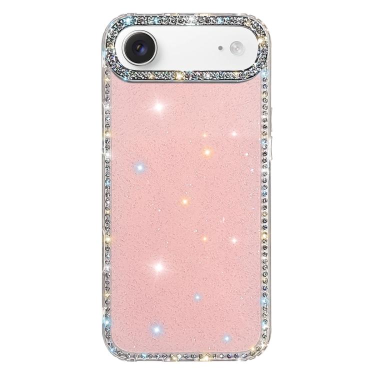 غطاء هاتف هجين من TPU وPC مع تقنية IMD على الوجهين مزين بأحجار الراين، لهواتف iPhone 17 Pro Max، iPhone 17 Pro، iPhone 17، iPhone Air، iPhone 16 Pro Max، iPhone 16 Pro، iPhone 16 Plus، iPhone 16